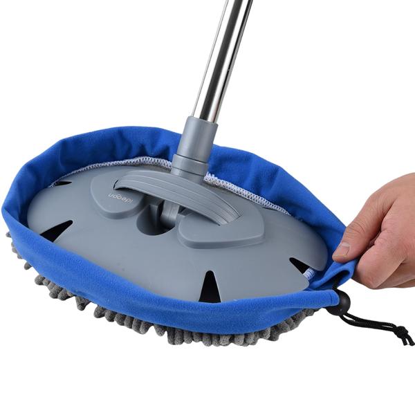 Multi‑function car mop with 160 cm telescopic pole, 180‑degree joint & 2 chenille microfibre attachments for cars, trucks, motorhomes & caravans