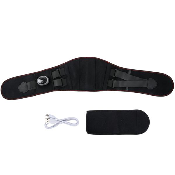 Cintura lombare riscaldante con massaggio, fascia termica a batteria per la zona lombare, 5 livelli, 152 cm, senza fili, rilassante e benefica, USB-C