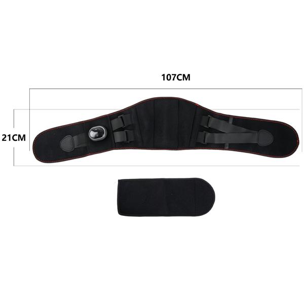 Cintura lombare riscaldante con massaggio, fascia termica a batteria per la zona lombare, 5 livelli, 152 cm, senza fili, rilassante e benefica, USB-C