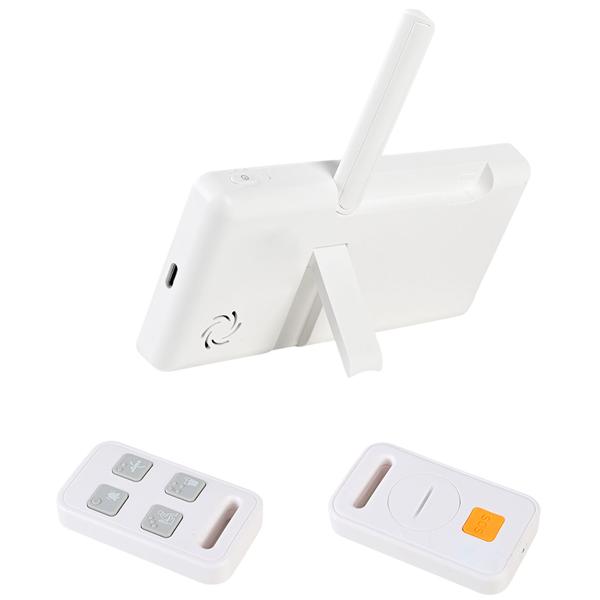 HD surveillance camera with monitor, pan & tilt: SOS wireless emergency transmitter, two-way audio, night vision – ideal for seniors