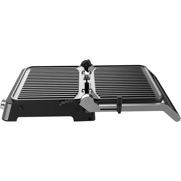 Versatile grill a contatto con display a colori e 2 zone: potente grill elettrico per bistecche, sandwich, pesce e verdure – perfetto grill da tavolo