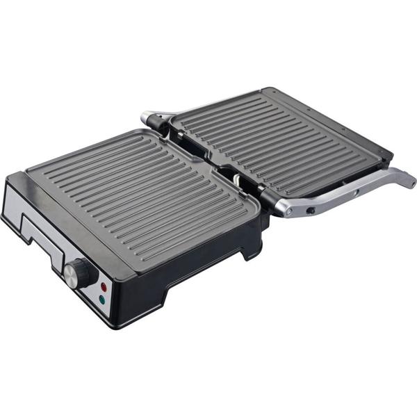 Grill a contatto potente da 2000 W con rivestimento antiaderente – ideale come pratico grill da tavolo per bistecche succose e sandwich