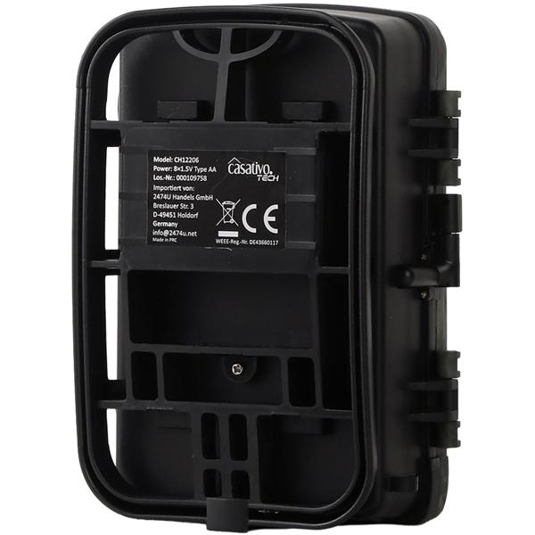 4K-UHD-Wildkamera mit 2 PIR Bewegungsmeldern, Smartphone Live Übertragung, Nachtsicht mit 42 IR LEDs, Farbmonitor, WLAN, Stand-by 8 Monate, IP65
