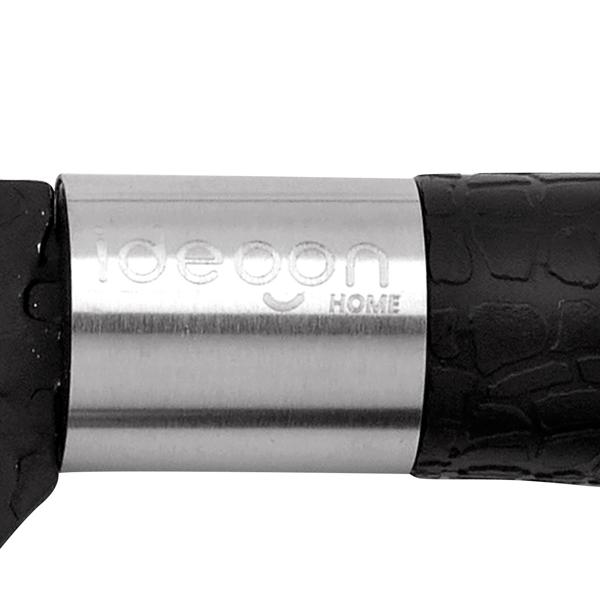 Set di coltelli da cucina professionali, 3 pezzi – Elegante design martellato nero con manico ergonomico e scatola di trasporto – massime prestazioni e tagli precisi