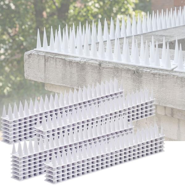 Set di 24 spuntoni antipiccione bianco 10,8 m – efficace sistema anti-uccelli in policarbonato – spuntoni di dissuasione a 3 file contro piccioni, gabbiani, martore, gatti e scoiattoli