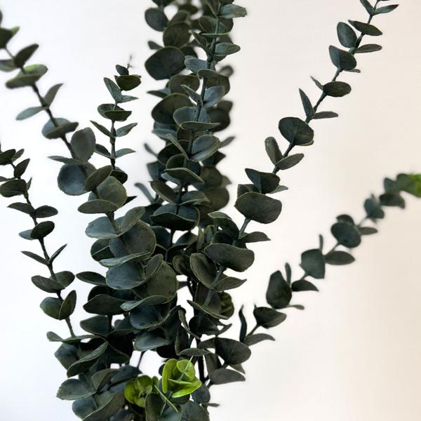 Élégantes branches d’eucalyptus artificielles 80 cm – branches décoratives réalistes idéales pour vase et couronne – lot de 3, effet naturel et durable