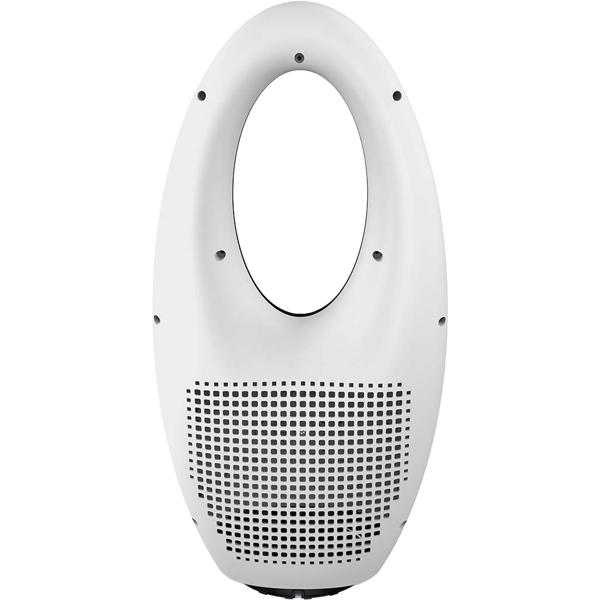 Ventilateur de table sans pales blanc – ventilateur colonne sûr avec oscillation 60°, lumière 4 couleurs, minuterie & télécommande, puissance 50 W