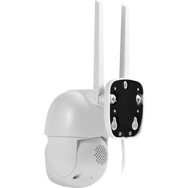 Mini caméra WLAN d’extérieur : caméra de surveillance Full HD 3 MP orientable, 5,8 GHz, commande via app, vision nocturne couleur, IP65 résistante aux intempéries, communication bidirectionnelle