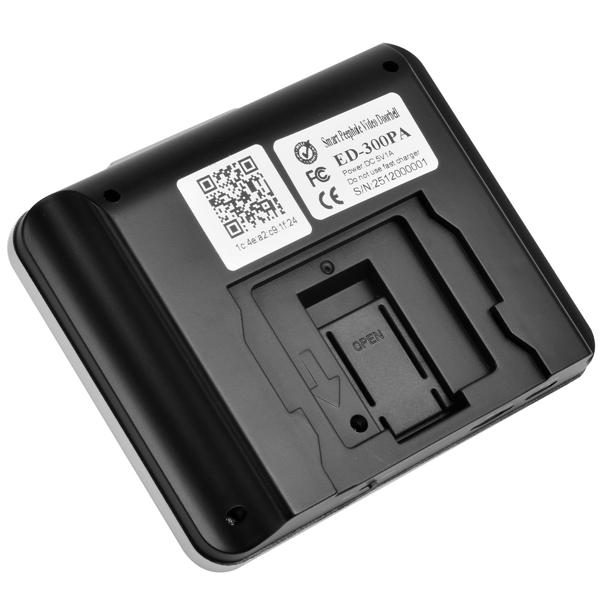 Judas de porte WiFi avec caméra, vidéo 3 MP, écran LCD 4,3“, sonnette, vision nocturne, détecteur de mouvement, interphone de porte avec audio bidirectionnel