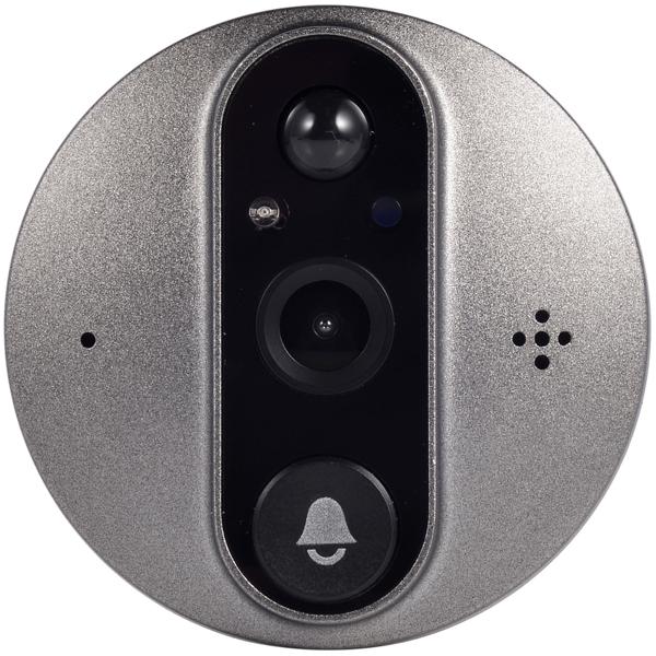 Judas de porte WiFi avec caméra, vidéo 3 MP, écran LCD 4,3“, sonnette, vision nocturne, détecteur de mouvement, interphone de porte avec audio bidirectionnel