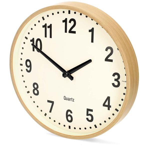 Moderno orologio da parete effetto legno, 30 cm – Orologio silenzioso senza ticchettio – Elegante orologio da parete per ufficio, cucina e soggiorno – Movimento al quarzo analogico preciso e silenzioso