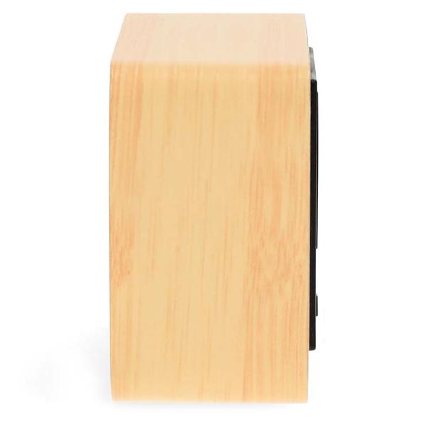 Réveil numérique élégant aspect bois : réveil de table compact avec affichage LED, thermomètre, USB et pile – idéal pour table de nuit, bureau et voyage