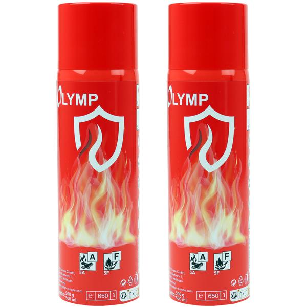 2er-Set Feuerlösch Spray (500ml) für Küche, Haus, Camping – Universal Feuerlöscher, Einfache Bedienung, Kühlt effektiv, Geprüft nach BS 6165:2002 – Maximale Sicherheit