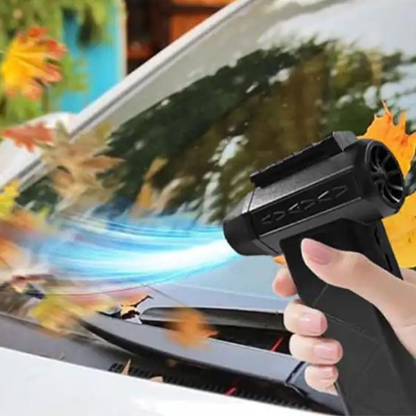 Cordless hand blower 110,000 rpm, powerful mini leaf blower with USB‑C & LED, 6000 mAh air duster dust blower for PC, car, keyboard cleaning and more