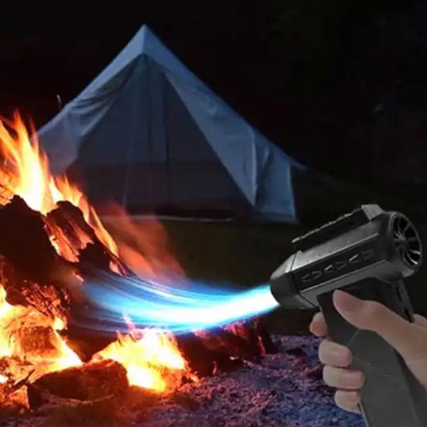 Cordless hand blower 110,000 rpm, powerful mini leaf blower with USB‑C & LED, 6000 mAh air duster dust blower for PC, car, keyboard cleaning and more