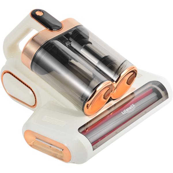 Aspirateur anti-acariens sans fil avec lumière UV-C et puissance d’aspiration 10 kPa, aspirateur à batterie contre les acariens pour matelas avec fonction de battage