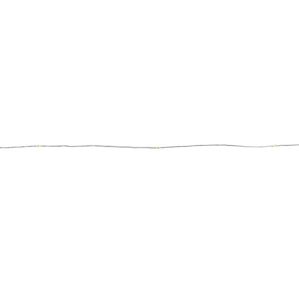 Guirlande micro LED 10 m avec 100 LED blanc chaud : à piles, avec télécommande, 8 modes d’éclairage et minuterie pour une décoration chaleureuse