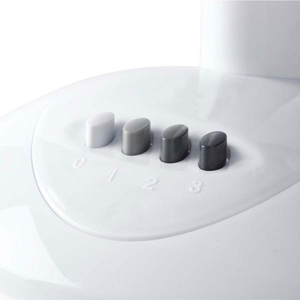 Ventilateur de table blanc puissant – ventilateur avec oscillation et 3 vitesses – ventilateur 45W, idéal pour bureau et home office