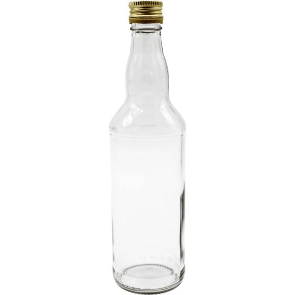 Set of 12 glass bottles 500 ml with screw cap – clear glass juice bottles for filling & storing, reusable