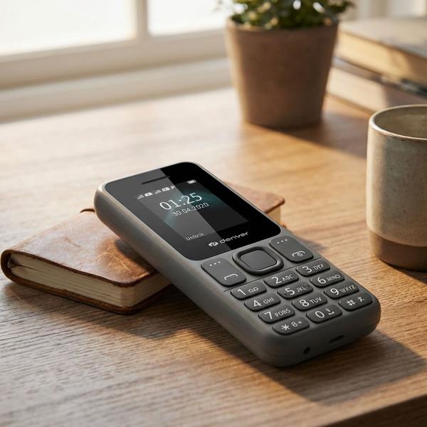 Téléphone 4G à touches compact avec écran couleur 1,77 pouce, téléphone mobile double SIM, batterie 800 mAh, Bluetooth, appareil photo, radio et lampe de poche