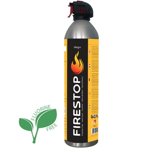 Spray estinguente Firestop, classe di fuoco A/F, senza fluoro, 600 ml, estintore per incendi di grassi per olio da cucina fino a 5 L – Compatto & sicuro, 5A 5F