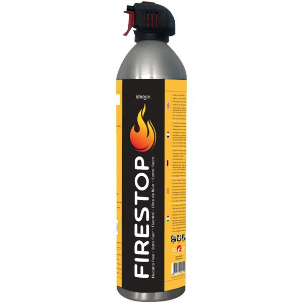 Spray estinguente Firestop, classe di fuoco A/F, senza fluoro, 600 ml, estintore per incendi di grassi per olio da cucina fino a 5 L – Compatto & sicuro, 5A 5F