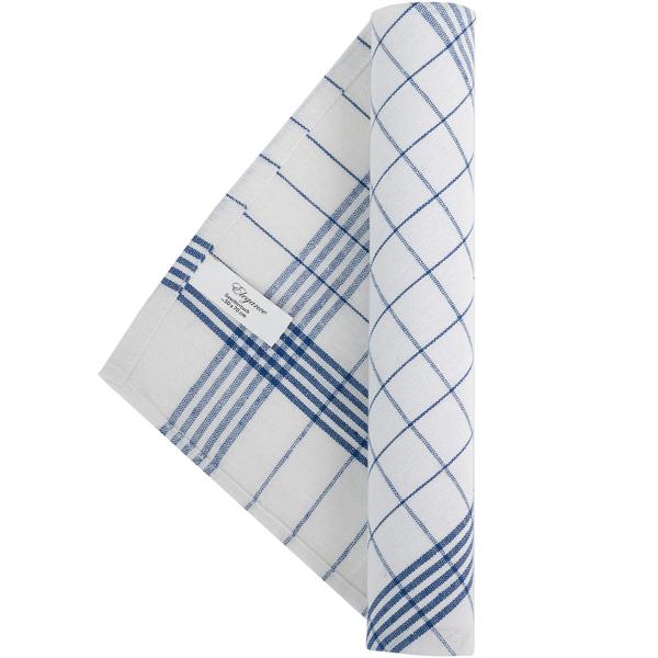 10er-Set Geschirrtücher aus 100% Baumwolle, 50x70 cm - Blau Kariert - Saugstarke Küchentücher für Haushalt & Gastro, Oeko-Tex, Premium Abtrockentücher