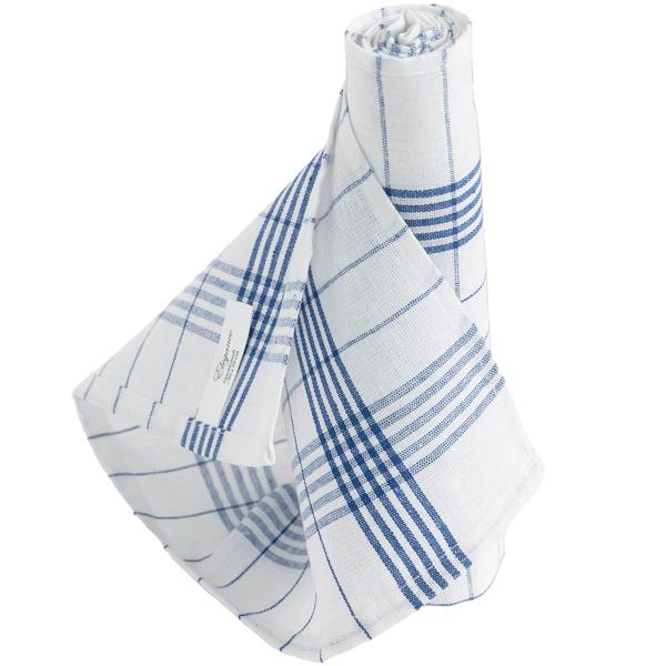 10er-Set Geschirrtücher aus 100% Baumwolle, 50x70 cm - Blau Kariert - Saugstarke Küchentücher für Haushalt & Gastro, Oeko-Tex, Premium Abtrockentücher