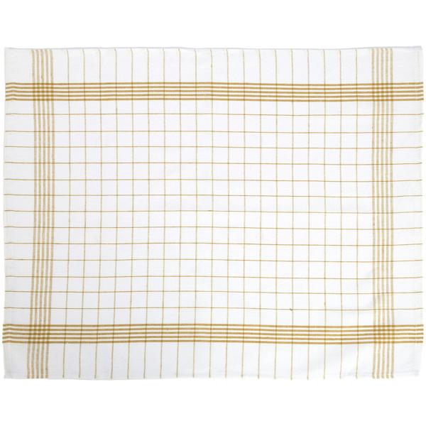 10er-Set Geschirrtücher aus 100% Baumwolle, 50x70 cm - Gelb Kariert - Saugstarke Küchentücher für Haushalt & Gastro, Oeko-Tex, Premium Abtrockentücher