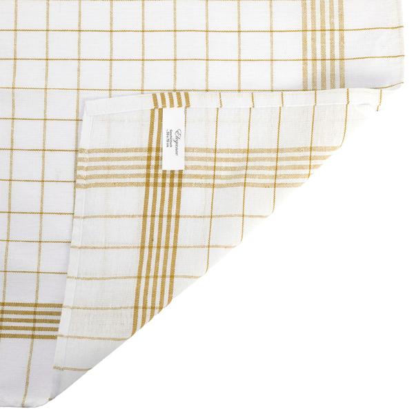 10er-Set Geschirrtücher aus 100% Baumwolle, 50x70 cm - Gelb Kariert - Saugstarke Küchentücher für Haushalt & Gastro, Oeko-Tex, Premium Abtrockentücher