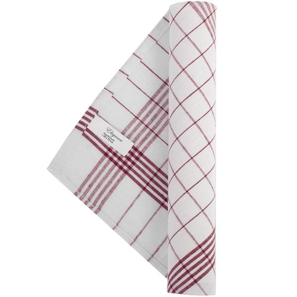 10er-Set Geschirrtücher aus 100% Baumwolle, 50x70 cm - Rot Kariert - Saugstarke Küchentücher für Haushalt & Gastro, Oeko-Tex, Premium Abtrockentücher