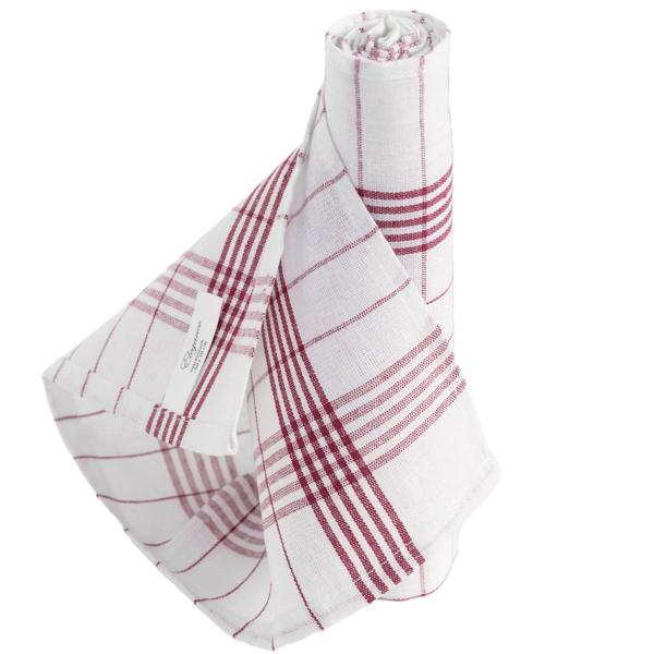 10er-Set Geschirrtücher aus 100% Baumwolle, 50x70 cm - Rot Kariert - Saugstarke Küchentücher für Haushalt & Gastro, Oeko-Tex, Premium Abtrockentücher