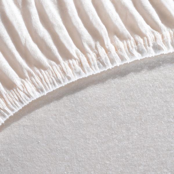 Lenzuolo coprimaterasso premium per letto boxspring e letto ad acqua - colore naturale, 140-160x220 cm - 190 g/m2 cotone/elastan - bordo alto 40 cm - Oeko-Tex - non richiede stiratura & morbido