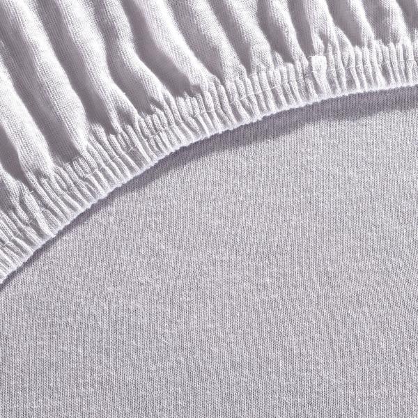 Drap-housse premium pour lit boxspring & lit à eau - argent, 140-160x220 cm - 190g/m2 coton/élasthanne - bonnet 40cm - Oeko-Tex - sans repassage & doux