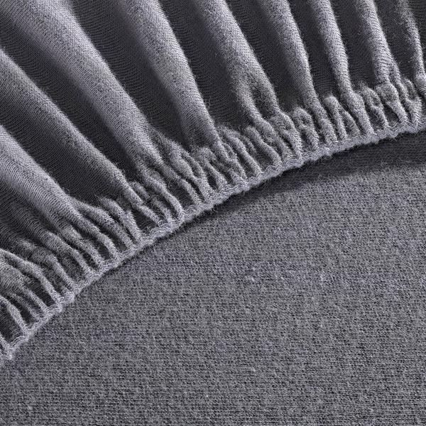 Lenzuolo con angoli premium per letto boxspring e letto ad acqua - antracite, 140-160x220 cm - 190 g/m2 cotone/elastan - bordo 40 cm - Oeko-Tex - non stiro & morbido