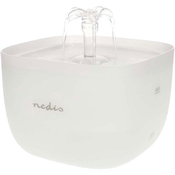 Drinking fountain for dogs & cats, 2L, ultra-quiet pump, 4-way filter, LED light, BPA-free, automatic water dispenser with 360-degree waterfall design, cat fountain