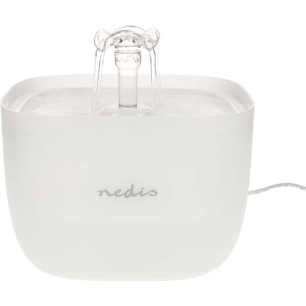 Drinking fountain for dogs & cats, 2L, ultra-quiet pump, 4-way filter, LED light, BPA-free, automatic water dispenser with 360-degree waterfall design, cat fountain