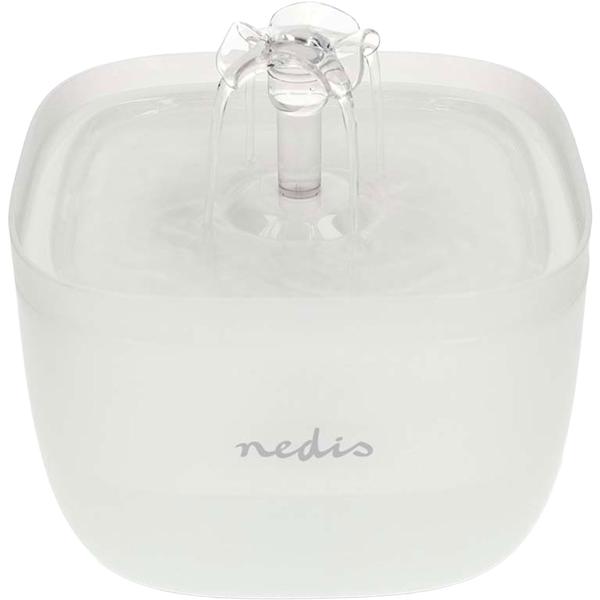 Drinking fountain for dogs & cats, 2L, ultra-quiet pump, 4-way filter, LED light, BPA-free, automatic water dispenser with 360-degree waterfall design, cat fountain