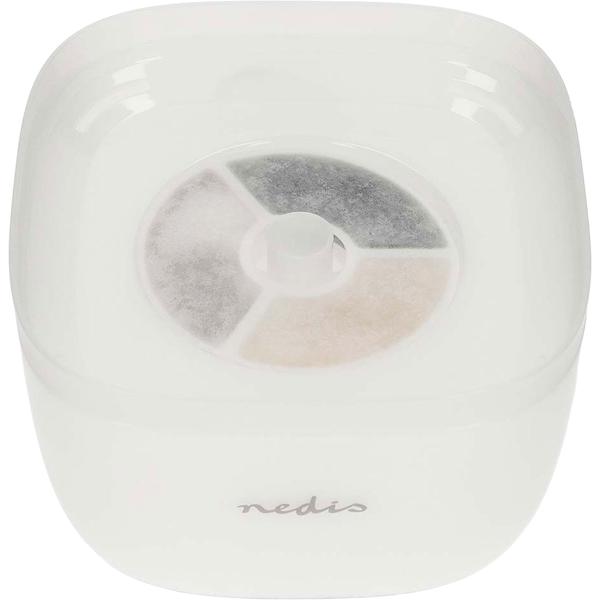 Drinking fountain for dogs & cats, 2L, ultra-quiet pump, 4-way filter, LED light, BPA-free, automatic water dispenser with 360-degree waterfall design, cat fountain