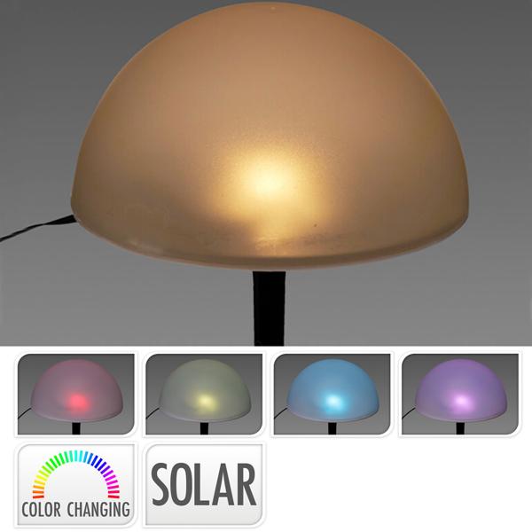 Stilvolle Solar-Leuchten im 10er-Set mit Farbwechsel und warmweissem LED-Licht - LED Solarlampen für Garten, Balkon, Terrasse & Party