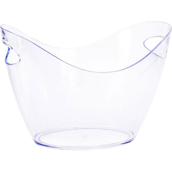 Raffreddabottiglie trasparente 35x28x24 cm con pratiche maniglie – Elegante raffreddatore per spumante, vino & champagne – Ideale per ogni festa
