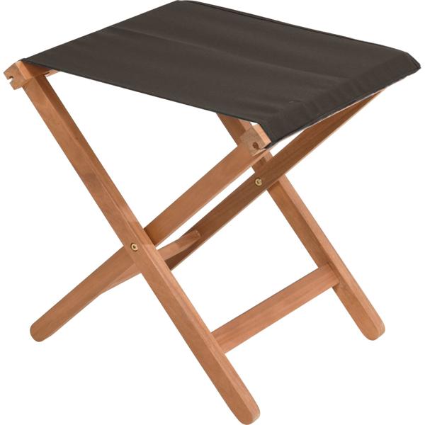 Set of 2 comfortable wooden folding stools – weather-resistant garden stool & foldable camping stool – sturdy folding seat for barbecues, camping and fishing