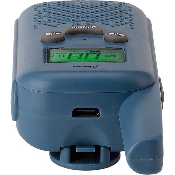 Potente set walkie talkie da 2 pezzi, ricetrasmettitore per outdoor, escursioni e sport, portata 6 km, batteria USB-C, lunga autonomia in standby, VOX & display