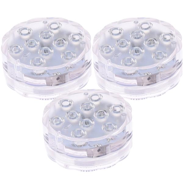 Set di 3 lampade LED per laghetto con telecomando: luce subacquea d’atmosfera con cambio di colore per giardino, piscina e fontana