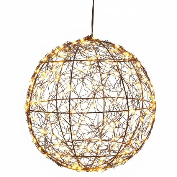 Set de 2 superbes boules lumineuses LED noires 18 cm & 25 cm : micro‑LED blanc chaud pour balcon & salon – sphères lumineuses avec timer & effet scintillant