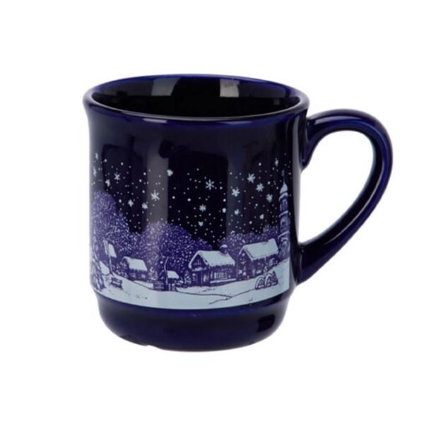 Élégant mug en grès pour vin chaud 200 ml – tasse raffinée avec repère 0,2 l – parfaite pour vin chaud, café, thé et cacao, 8 x 8,5 cm