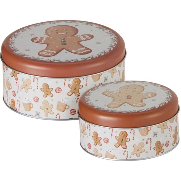 Edles Vorratsdosen-2er-Set: Lebkuchen-Dosen aus Blech für Gebäck, Kekse & Plätzchen – Schöne Deko & Aufbewahrung für die Küche