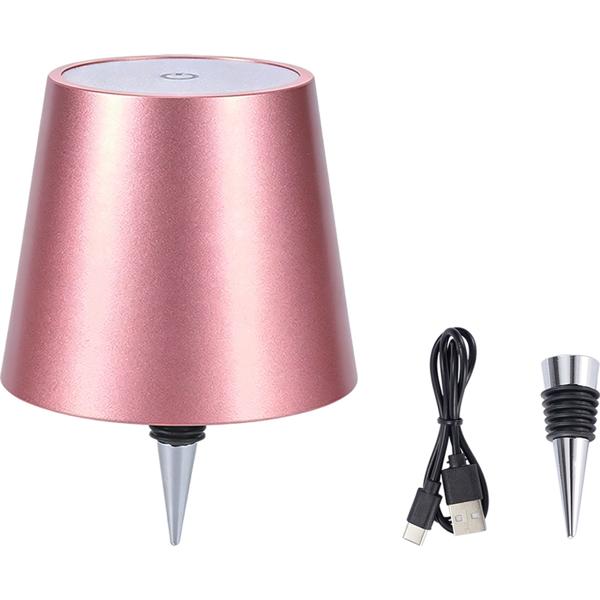 Élégante lampe-bouteille rechargeable or rose: dimmable – 3 couleurs de lumière: transforme les bouteilles en luminaires d’ambiance – lumière décorative pour bouteille avec abat-jour en métal