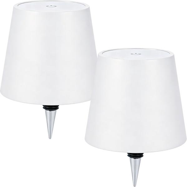 Set 2 eleganti lampade a bottiglia ricaricabili bianche: dimmerabili, 3 colori di luce – trasformano le bottiglie in luci d’atmosfera