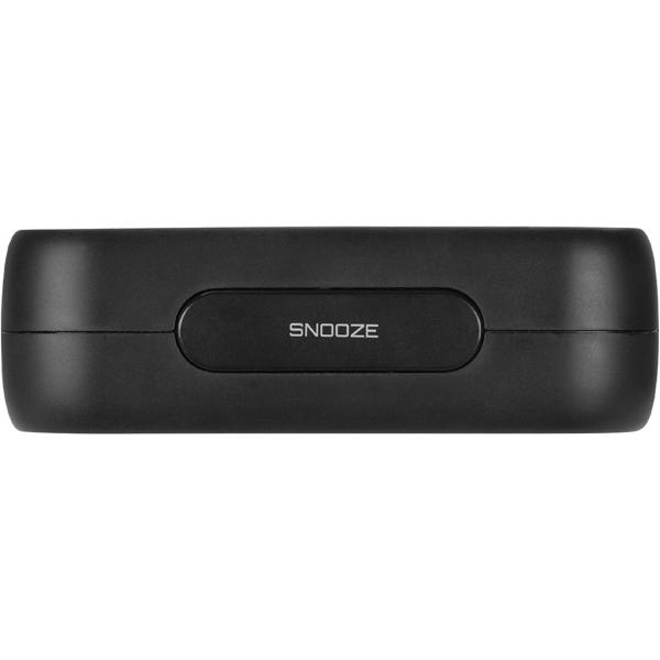 Digital alarm clock with LCD & LED display – battery table clock with light sensor & snooze – USB rechargeable – modern design for bedroom & office – 13.2 cm